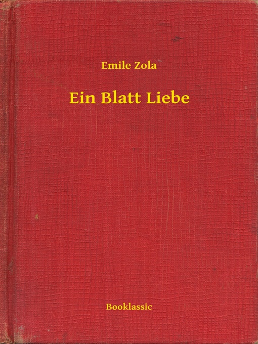Cover image for Ein Blatt Liebe